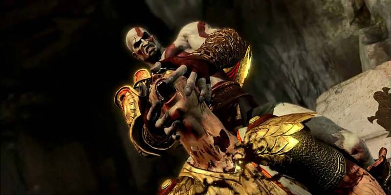 Kratos Ripping Head Off