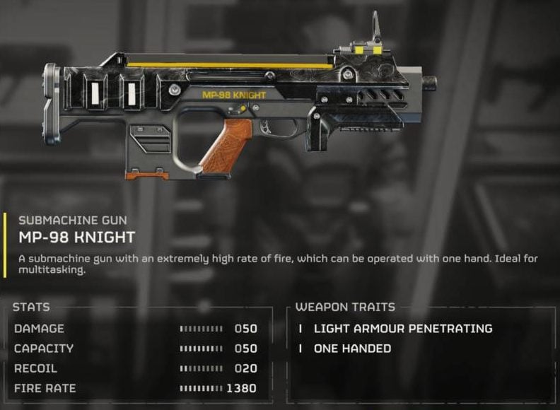 MP-98 Knight Submachine Gun
