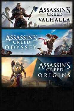 Assassins Creed Bundle: Assassins Creed Valhalla, Assassins Creed Odyssey, and Assassins Creed Origins Box Art