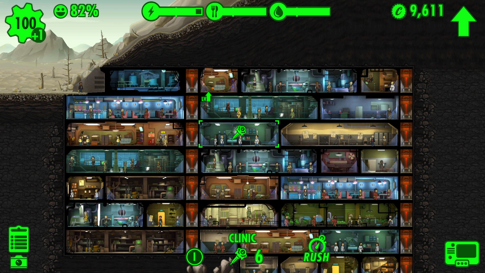 fallout shelter room max size