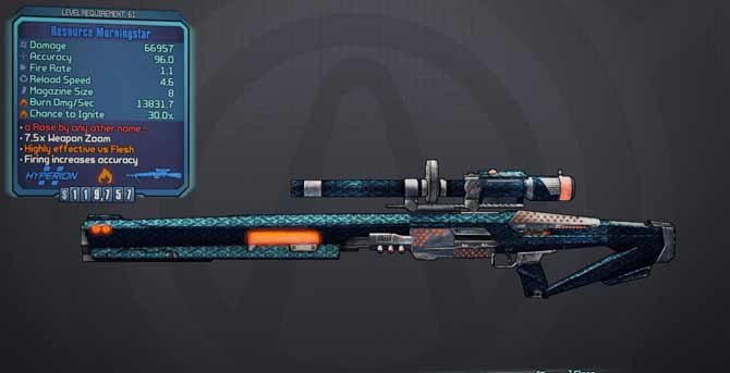 borderlands 2 gun that shoots swords