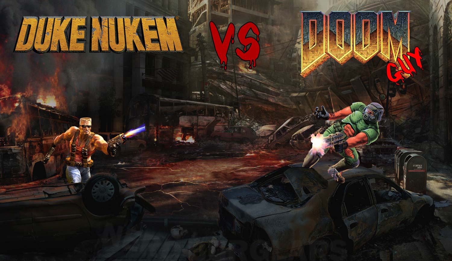 Doomguy Vs Duke Nukem