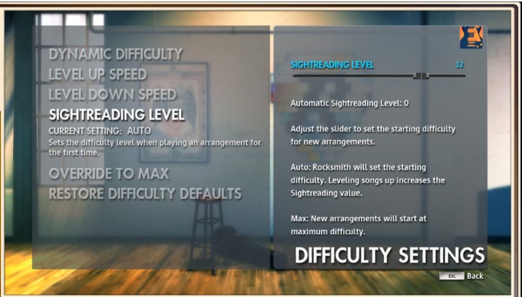 Rocksmith Play Settings